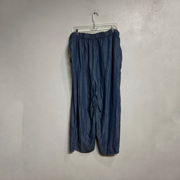 Bar III Blue Medium Wash Chambray High Rise Pull On Pants Sz 1X NWT - Picture 8 of 10